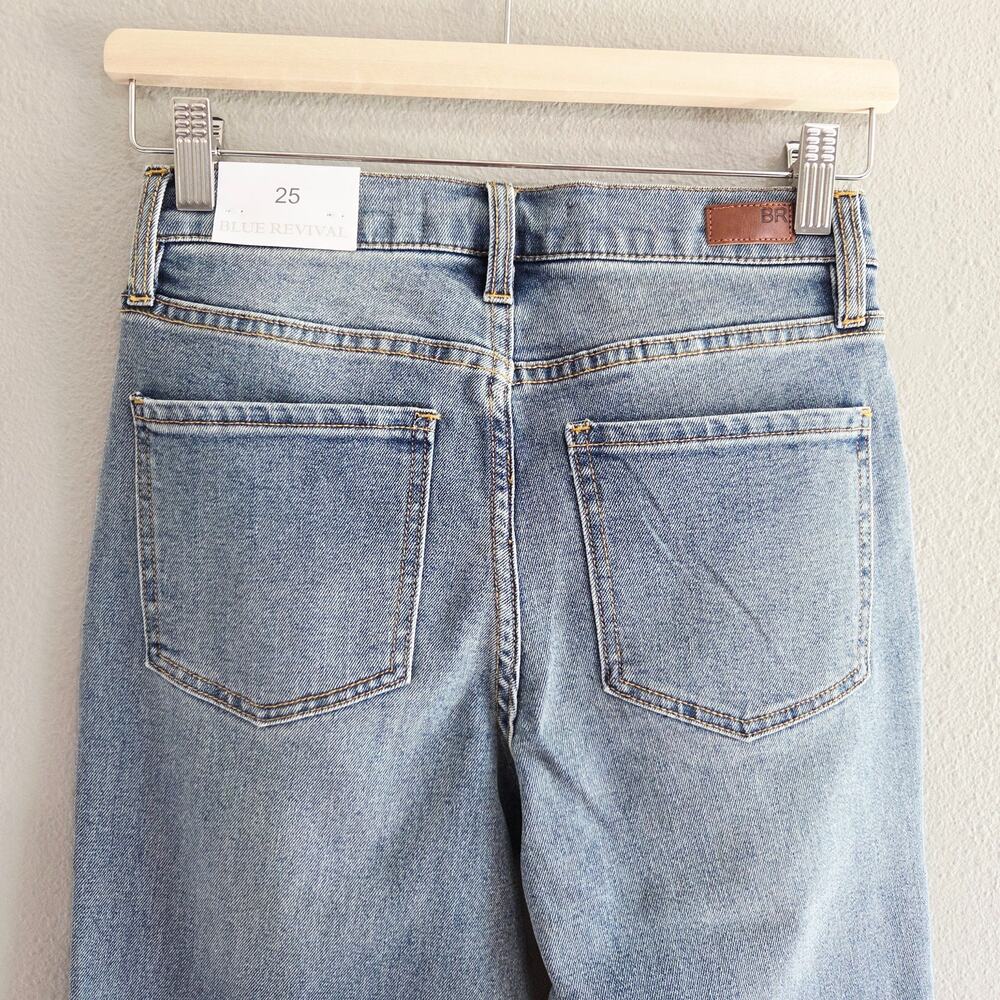 Blue Revival Quinn Mid Rise Straight Leg Ankle Jeans - Size 25 - Picture 4 of 12